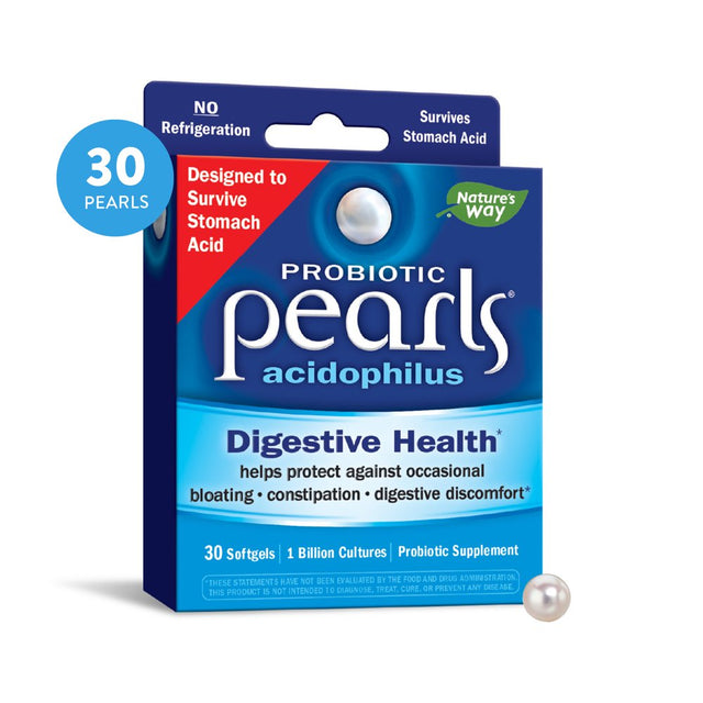Probiotic Pearls Acidophilus Digestive Health Softgels*, 1 Billion Cultures, Unisex, 30 Count