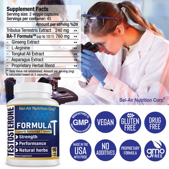 Bel-Air Formula T -Supports Testosterone & Peak Performance to Unleash Your Potential