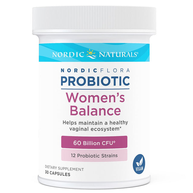 Nordic Naturals Nordic Flora Probiotic Women'S Balance, Capsules, Vegan, 30 Ct