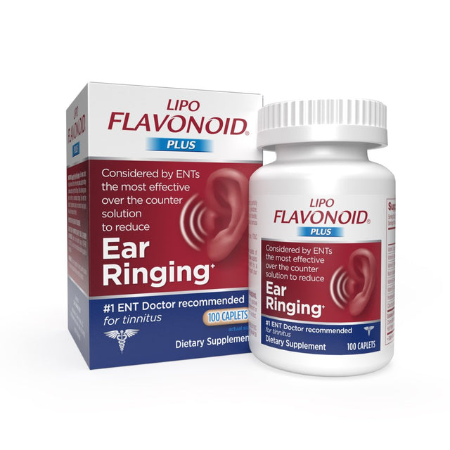 Lipo-Flavonoid Plus, Tinnitus Relief for Ear Ringing, Health Supplement, 100 Caplets