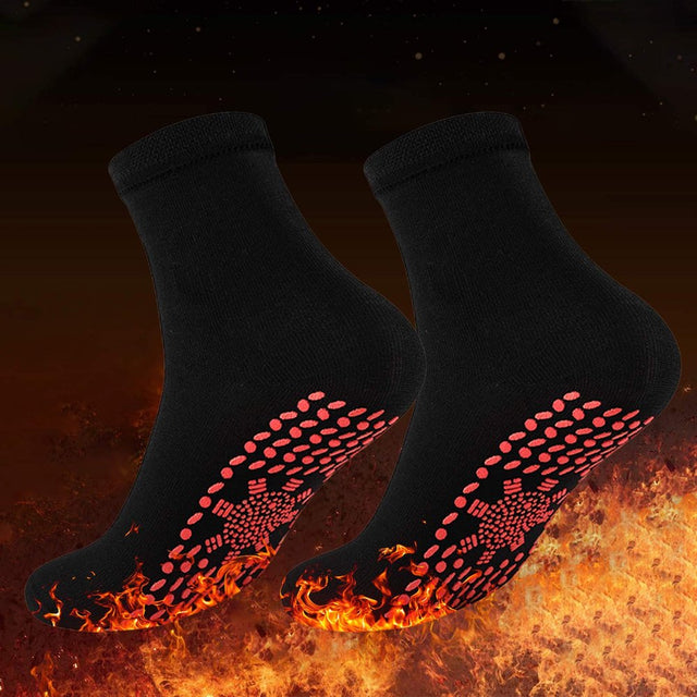Lingouzi Massage Warm Self-Heating Socks - Comfortable Elastic and Durable and Cold-Proof Cotton Socks Great for Outdoor Activities