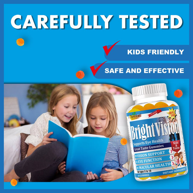Brightvision Eye Vitamins Supplements Lutein Gummies Kids for Eye Vision Health Care Additive-Free Chewable Lutein Gummy for Macular Health, Blue Light, Eye Strain, Dry Eye Protection