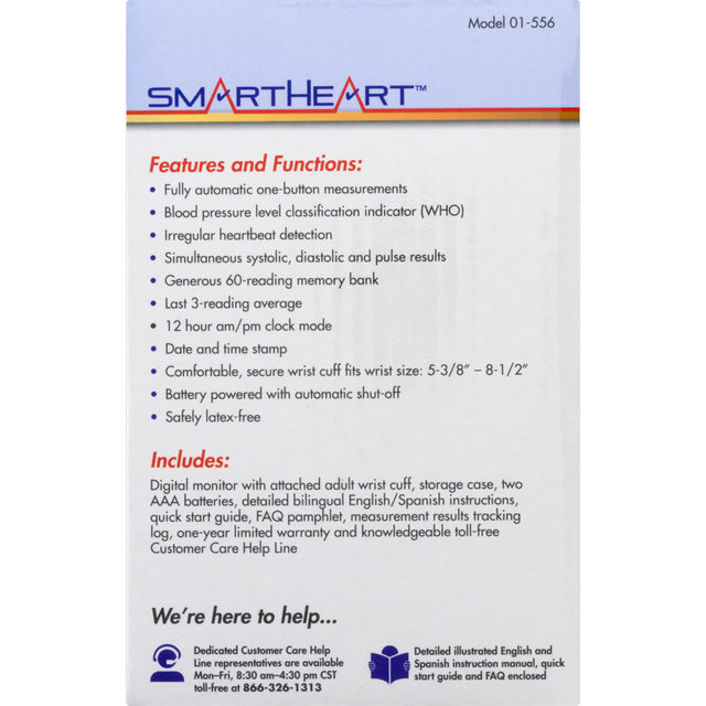 Smartheart Automatic Digital Wrist Blood Pressure Monitor