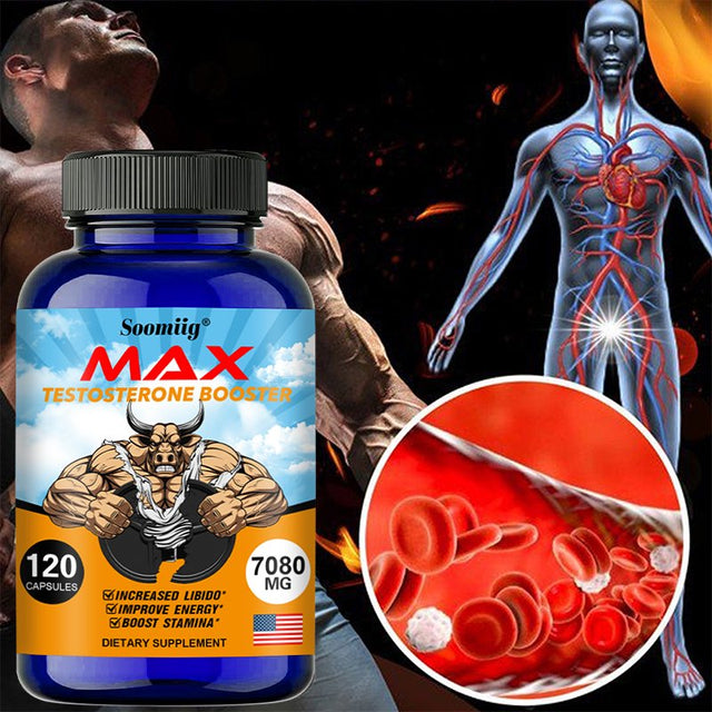 Soomiig Max Testosterone Booster - Performance Enhancer, Boosts Energy and Endurance