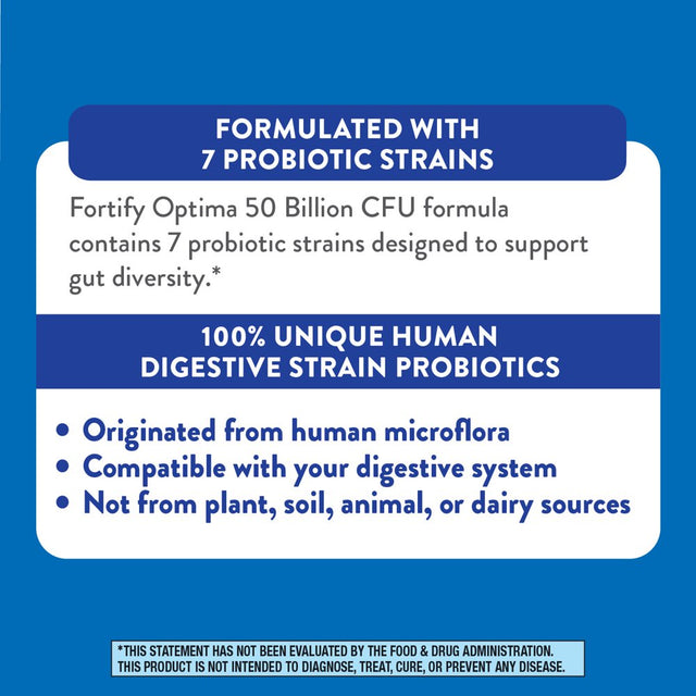 Nature'S Way Fortify™ Optima® Optima Adult 50+ Daily Probiotic, 50 Billion Live Cultures, 7 Strains, 30 Capsules