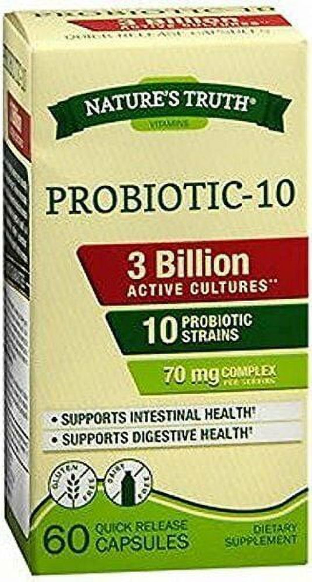 Nature'S Truth Probiotic-10 Digestive Tract Quick Release, 60Ct, 5-Pack