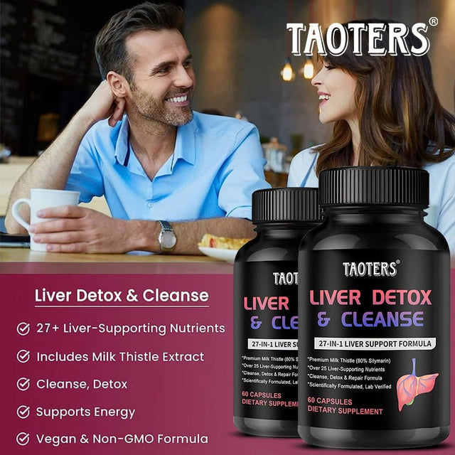 Liver Cleanse Detox & Repair | 25+ Herbs | Premium Liver Health Formula | Liver Support Detox Cleanse Supplement
