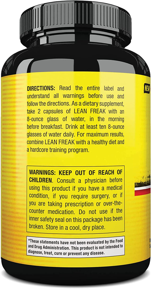 Pharmafreak Lean Freak - Hybrid Weight Loss & Satiety Enhancer - 60 Ct - Full 30 Day Supply - Featuring Clinically Proven Sinetrol & DNF-10 for Maximum Results - 60 Veggie Caps