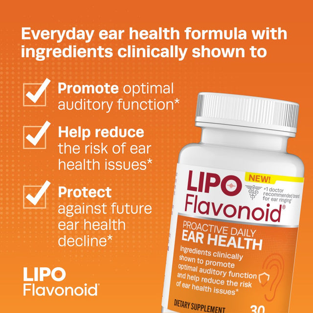 Lipo-Flavonoid Proactive Daily Ear Health Supplement, 30 Caplets