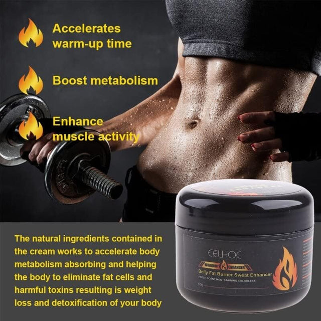 Slimming Cream Belly Fat Burner Sweat Enhancer Burning Weight Loss Abdomen Abdominal Muscle for Men and Women