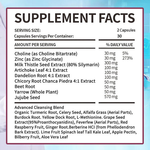 Liver Cleanse Detox & Repair | 25+ Herbs | Premium Liver Health Formula | Liver Support Detox Cleanse Supplement