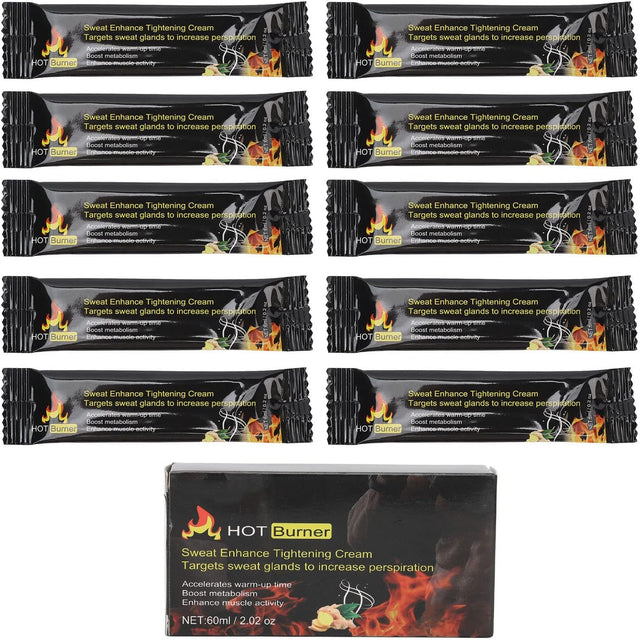 Sweat Workout Enhancer, 10Pcs Easy Applying Belly Burning Cream Soothe Muscles for Gym