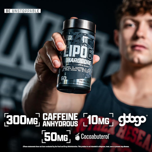 Lipo-6 Hardcore Weight Loss Supplement, Appetite Suppressant, Diet Pills, Fat Burner Capsules – 60 Count (1)