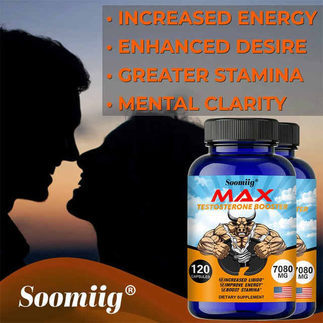 Soomiig Max Testosterone Booster - Performance Enhancer, Boosts Energy and Endurance