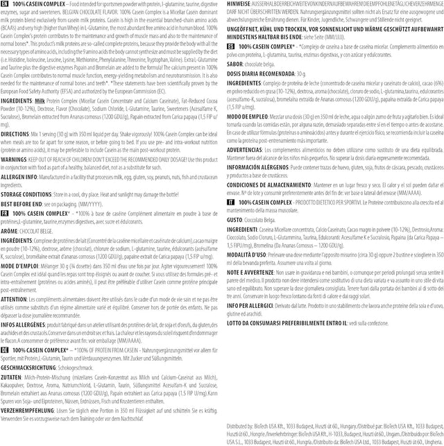 100% Casein Complex - 5.181 Lbs - Belgium Chocolat - Scitec Nutrition