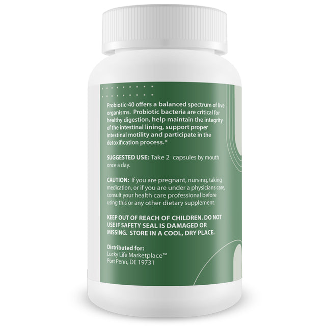 Pro GI Repair - Premium Probiotic Supplement to Support Gut Health - Support Gastrointestinal Function & Regularity - 40 Billion CFU Probiotic Formula - Promote Reduced Indigestion & Upset Stomach
