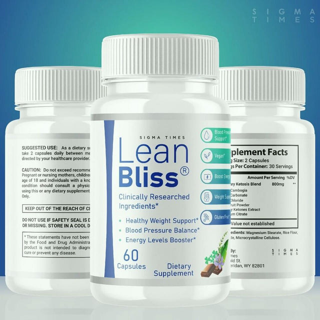 Lean Bliss Weight Loss Pills, Burn Fat & Boost Metabolism 60 Capsules