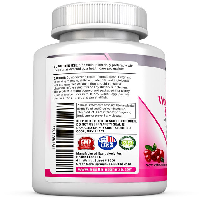 Health Labs Nutra Probiotics for Women 2-Month Supply with Cranberry & D-Mannose €“ Promotes Optimal Vaginal, Urinary and Digestive Health (Pack of 2)