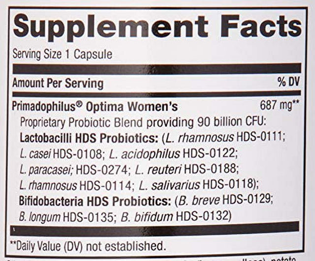Nature’S Way Fortify Optima Women’S Daily Probiotic, 90 Billion, 15 Strains, Prebiotic, 30 Capsules
