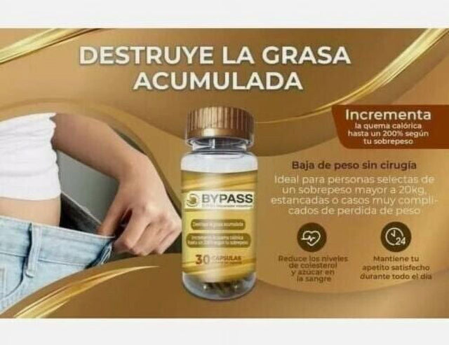 BYPASS Pills DESTROYS FAT FAT BURNER Weight Loss 30 Caps