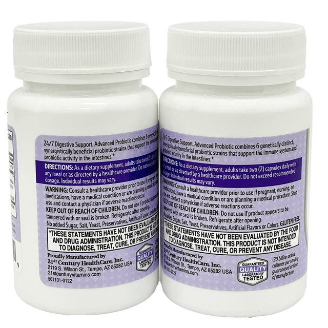 Health Best Advanced Probiotic, 20 Billion Live Probiotic Cultures 60 Count