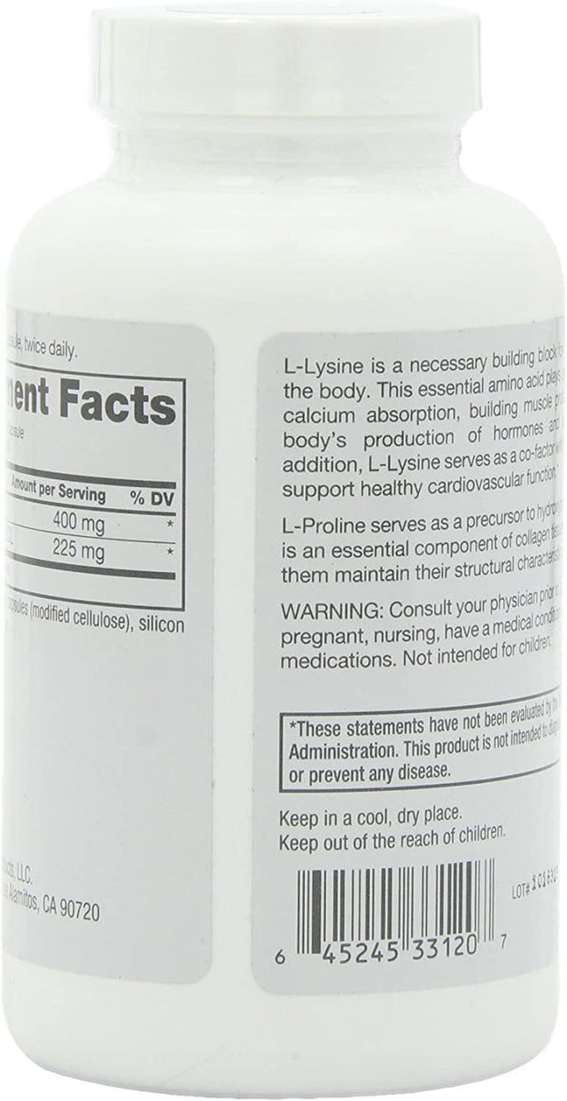 Roex Vitamins | L-Lysine | L-Proline | Muscle Maintenance and Recovery | Healthy Joints | Nutritional-Supplement | 120 Count