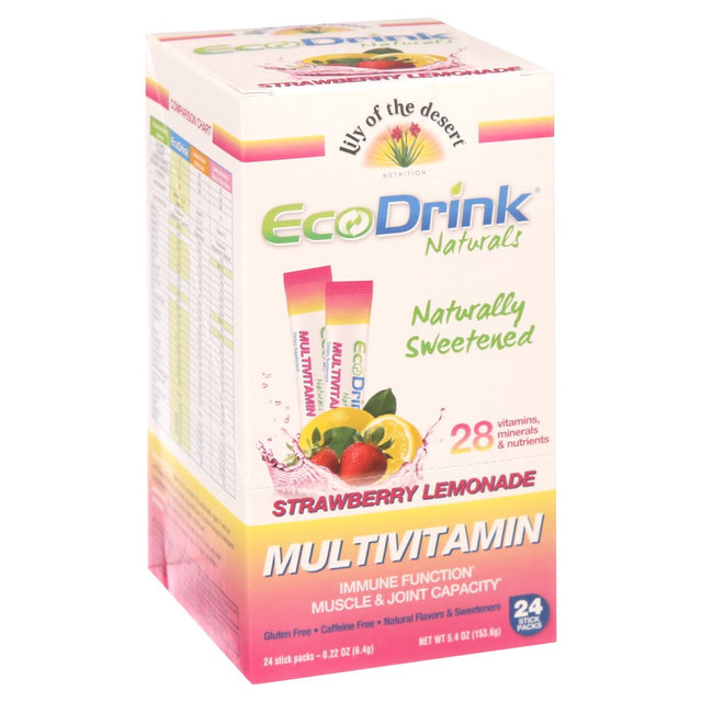 Lily of the Desert Ecodrink Naturals Refill Multi Vitamin - Strawberry/Lemonade
