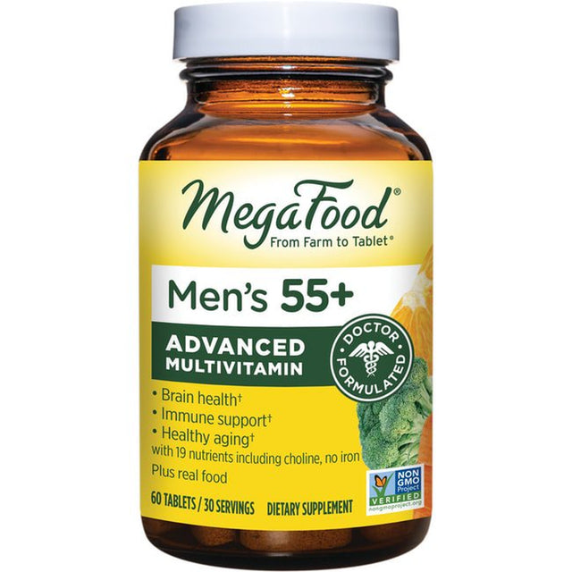 Megafood Men'S 55+ Advanced Mulitvitamin 60 Tabs