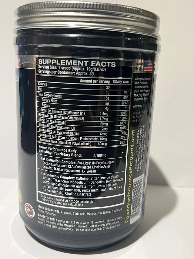 Power Performance Products, Body Effects, Pre Workout Supplement - 570 Grams (Tropical Pineapple)