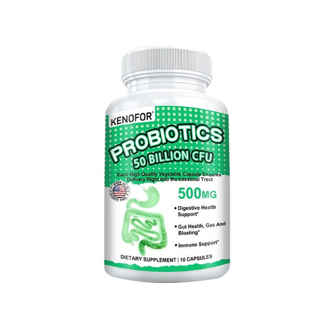 KENOFOR Probiotic 50 Billion for Women and Men with Lactobacillus Acidophilus for Digestive, Colon and Immune Support Daily Gas Relief Dairy-Free