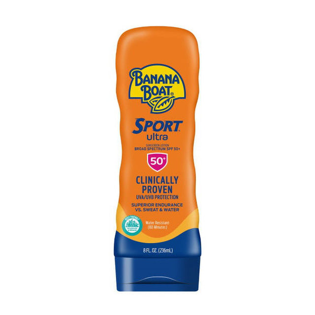 Banana Boat Sport Performance Sunscreen Lotion, SPF 50 8 Oz (Pack of 4)