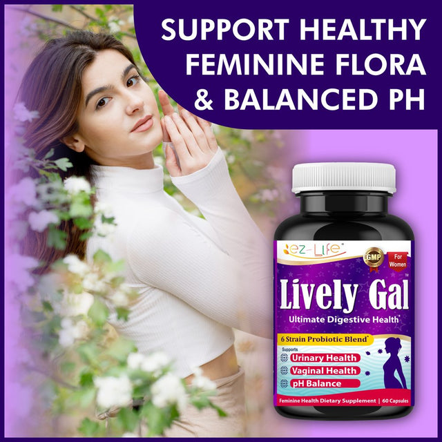 Lively Gal Probiotic for Women, Support Feminine Health, Gut Health, Balanced Ph, Feminine Odor Discomfort-60 Ct by America'S Best Deals