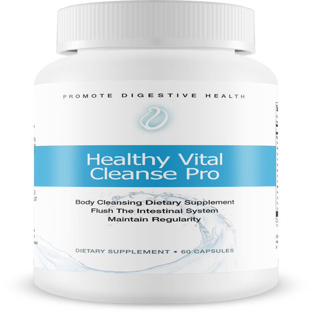 Healthy Vital Cleanse Pro - Potent and Effective Probiotic Formula - Detox and Cleanse Safely - Colon Cleanse and Detoxification- 60 Capsules for Women and Men