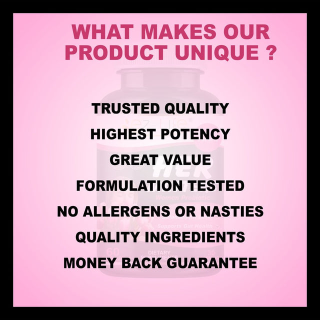 Her Matters Probiotic Supplement for Women Support Urinary Tract Health, Feminine Odor, Balance Ph, & Restore Proper Gut Flora 60 Capsules