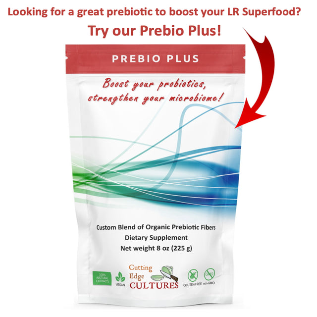 LR Superfood Starter Culture + Prebio plus L. Reuteri Probiotic as Recommended by Dr William Davis Super Gut, MD Cultured Dairy Low and Slow Yogurt Lactobacillus