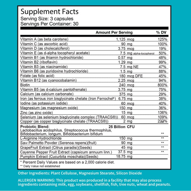 Probiotic Multivitamin | Immune Boost & Digestive Health, Flora Probiotic | Gluten Free