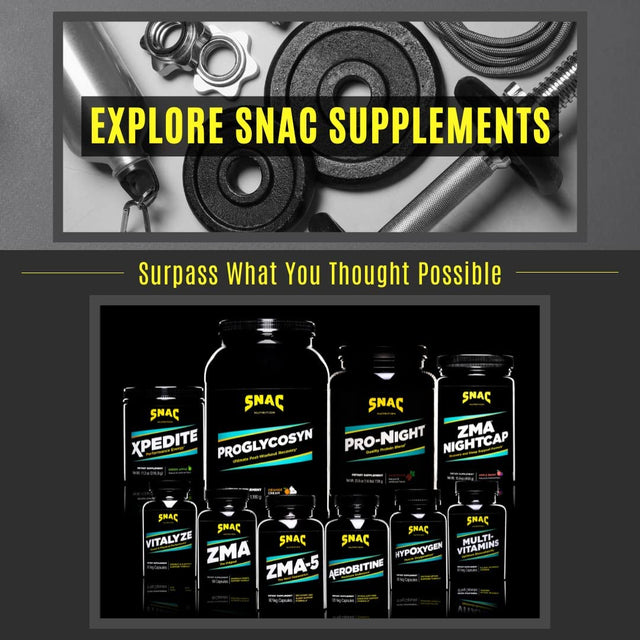 SNAC ZMA-5 Sleep Aid Supplement, Promote Muscle Recovery & Growth, Immune Support, & Restorative Sleep with Zinc, Magnesium & 5-HTP, Post Workout, before Bed ZMA Supplements 90 Veggie Capsules
