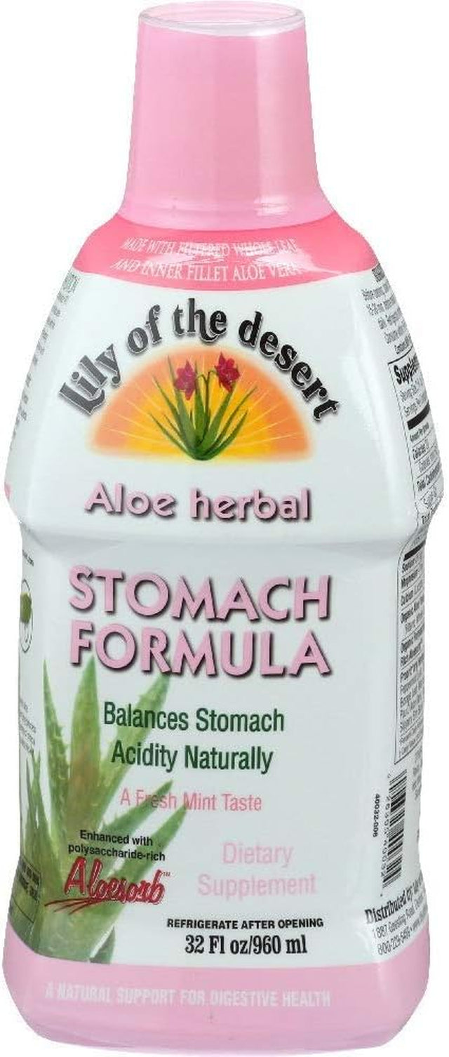 Lily of the Desert Aloe Vera Juice Stomach Formula, 32 Ounce - 3 per Case.
