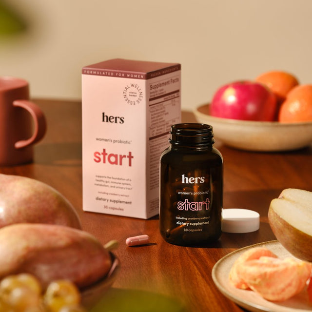 Hers Start Probiotic Supplement for Women with Cranberry Extract, 30 Count