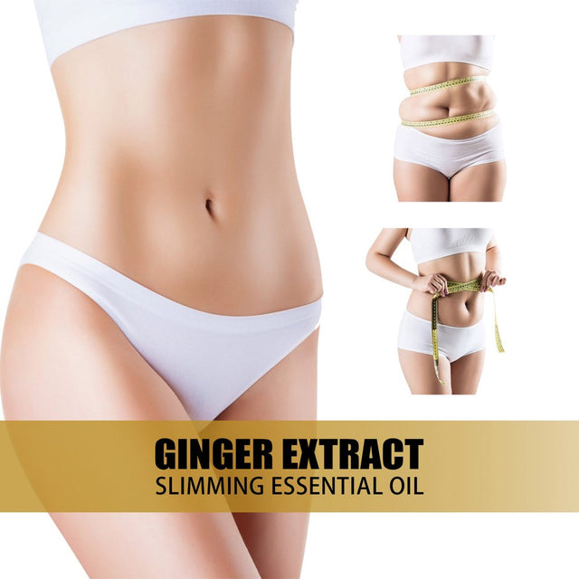 Lingouzi Slimming Ginger Oil Belly Ginger Oil Detox Ginger Oil Belly Button Slimming Stomach Massage Oil Anti-Cellulite Massage Oil Healthy Ginger Massage Oil 10Ml