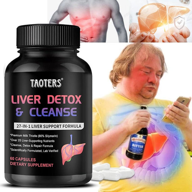 Liver Cleanse Detox & Repair | 25+ Herbs | Premium Liver Health Formula | Liver Support Detox Cleanse Supplement