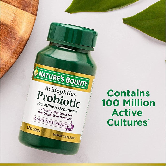 Nature'S Bounty Acidophilus Probiotic Tablets, 120 Tablet