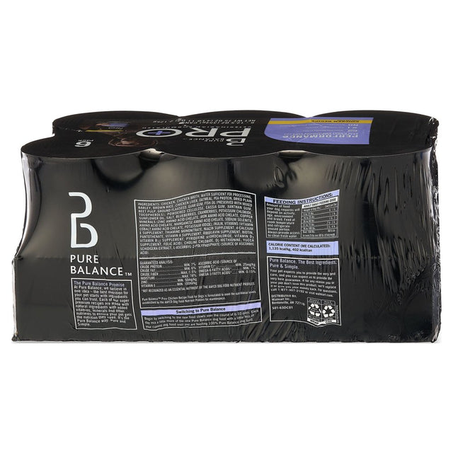 Pure Balance Pro+ Performance Wet Food for Dogs, Chicken Recipe, 12.5 Oz, 6 Count