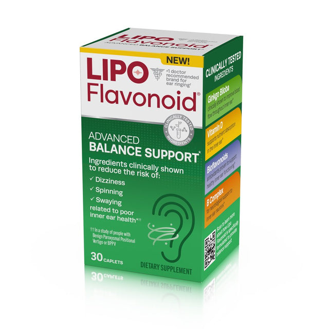 Lipo-Flavonoid Advanced Balance Support for Vertigo Symptoms, 30 Caplets