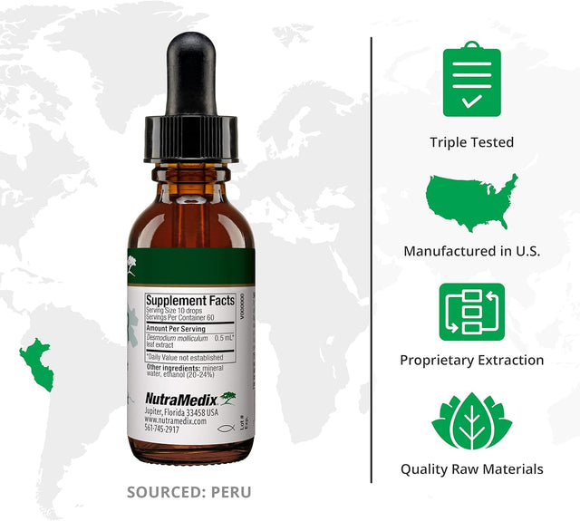 Nutramedix Burbur Detox Support Supplement - Desmodium Molliculum Extract Drops for Daily Cleanse - Focus Supplement & Fights Brain Fog - Vegan Cleanse & Detox Formula (1 Oz / 30 Ml)