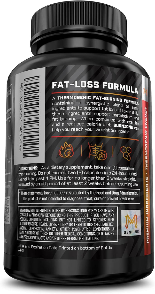 Thermogenic Fat Burner - Weight Loss & Appetite Suppressant for Men and Women with Yohimbe, Green Tea Extract, Garcinia Cambogia - Energy Boost and Metabolism Enhancer - 60 Natural Diet Capsules