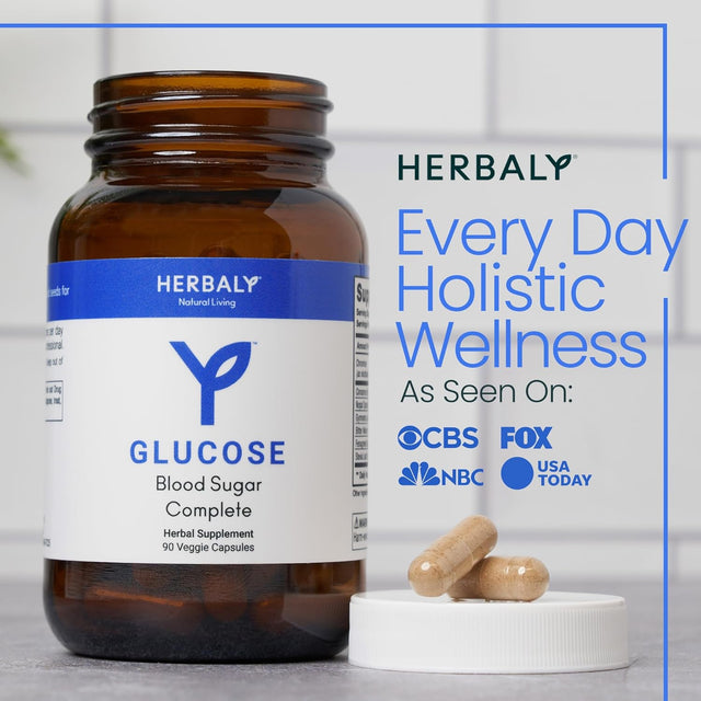 Glucose Blood Sugar Complete Capsules - Natural Wellness - Nutrient Rich Blend - Cinnamon, Chromium, Gymnema Sylvestre, Fenugreek - Balance & Energy - Health Number Goals - 90 Veggie Caps