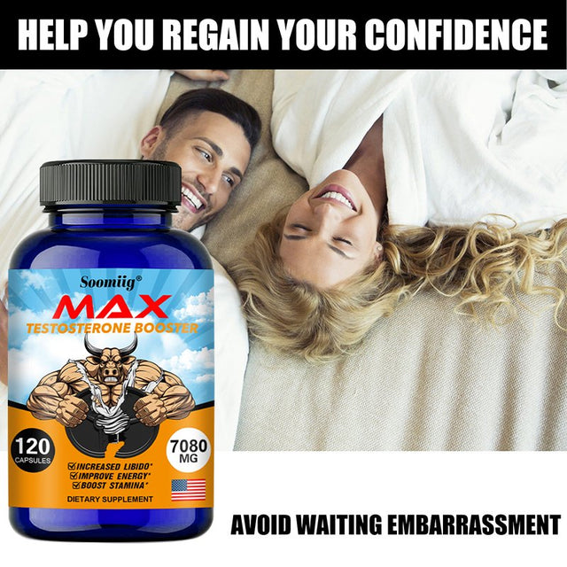 Soomiig Max Testosterone Booster - Performance Enhancer, Boosts Energy and Endurance