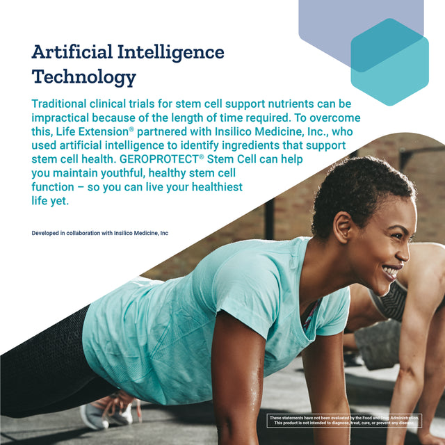 Life Extension GEROPROTECT® Stem Cell - Healthy Cell Support Plant-Based Nutrients Formula Supplement for Anti-Aging & Longevity - Gluten-Free, Non-Gmo - 60 Vegetraian Capsules