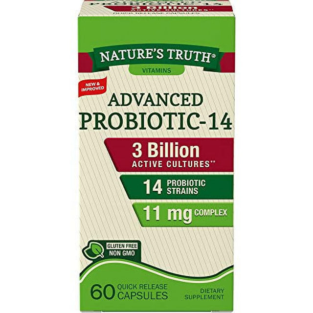 Nature'S Truth Probiotic 3 Billion Active Cultures Capsules, 60 Count